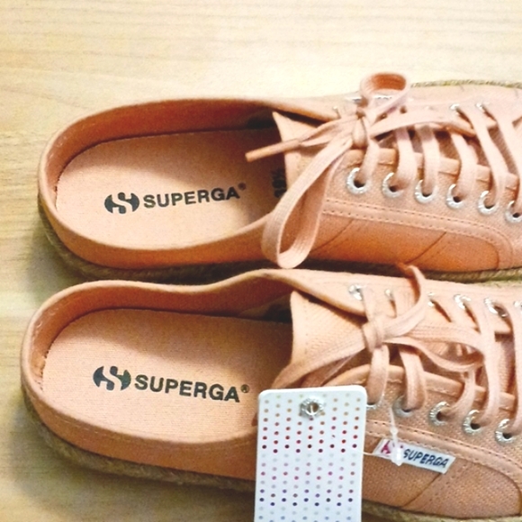 Superga "Dusty Pink" Slip On Sneakers with Rope Detail Size 8.5W (NWT) - Picture 3 of 11